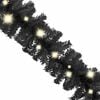 vidaXL Garland Black PVC 32.8 Feet Christmas Garland Other