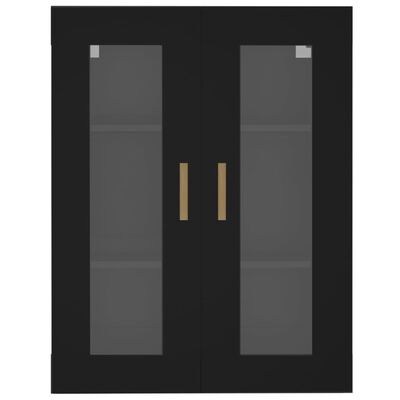 vidaXL Hanging Wall Cabinet Black 27.4"x13.4"x35.4"