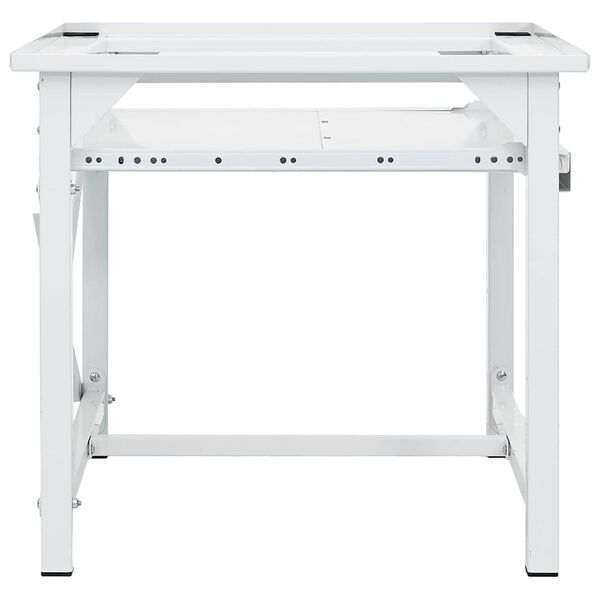 vidaXL Washing Machine Pedestal with Pull-Out Shelf White