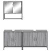 vidaXL Bathroom Furniture Set Grey sonoma Engineered wood Medium