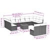 vidaXL Garden Sofa Set Grey PE Rattan Large Modular Garden Sofa Set