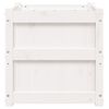 vidaXL Garden Planter White Solid pine wood 19.7x19.7x19.7 in