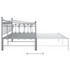 vidaXL Sofa Bed Frame Grey Powder-coated metal
