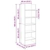 vidaXL Book Cabinet White Engineered Wood Tall Book Cabinet