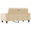 vidaXL 2-seater Sofa Cream 100% polyester, metal, textilene