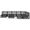 vidaXL Garden Lounge Set Black Solid pinewood Large Modular
