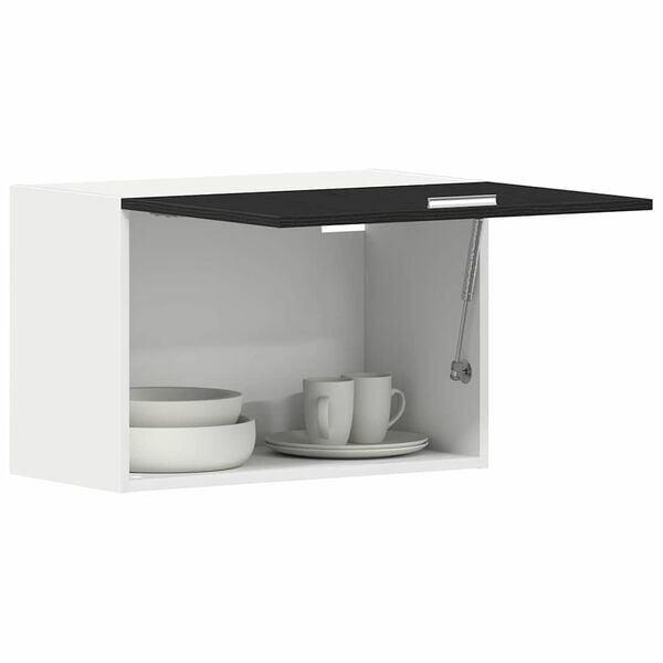 vidaXL Hanging Cabinet Lyon Black Oak 23.62 x 12.20 x 15.75 in