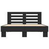 vidaXL Bed Frame Black Engineered wood Small Double Durable Bed Frame