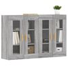 vidaXL Wall Mounted Cabinet Set of 2 Grey Sonoma