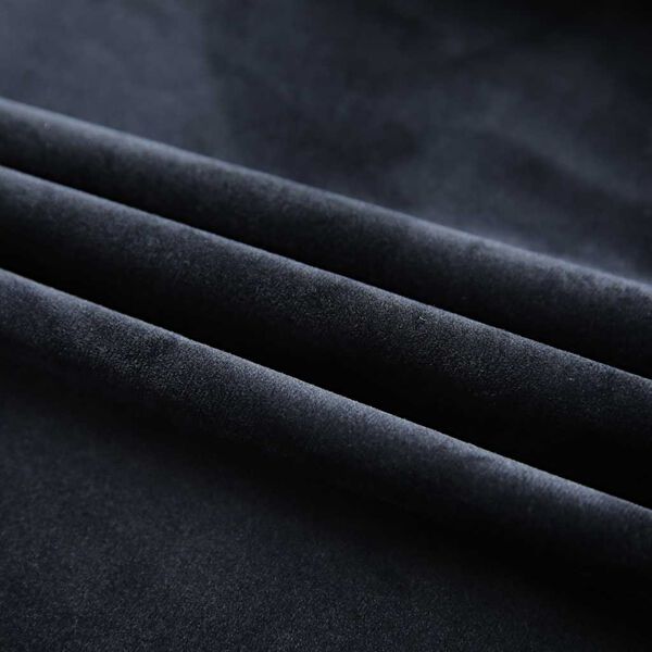 vidaXL Blackout Curtains 2 pcs with Hooks Velvet Black 55.1x68.9"