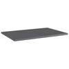 vidaXL Shelf Set of 8 Glossy Gray Engineered wood 23.6 x 15.7 x 0.6 in