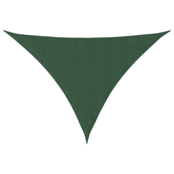 vidaXL Sunshade Sail Oxford Fabric Triangular 9.8&lsquo;x13.1&lsquo;x16.4&lsquo; Dark Green