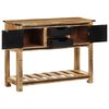 vidaXL Console Table Natural Mango Wood Solid Mango Wood 39.4x13.8x29.5 in