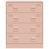 vidaXL Sideboard Pink Cold-rolled steel Medium Sideboard Rectangular