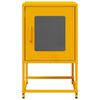 vidaXL Bedside Cabinet Mustard Yellow Cold-rolled Steel Medium