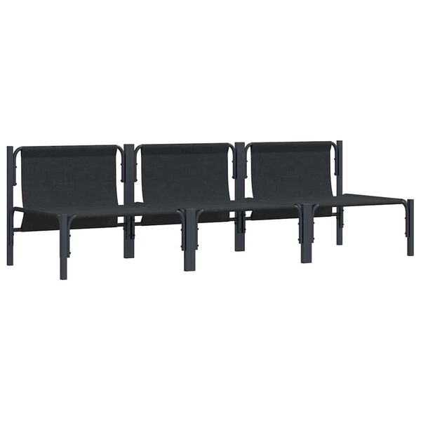 vidaXL Outdoor Furniture 3 pcs Anthracite 31.50 x 31.50 x 27.95 in
