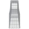 vidaXL Gabion Basket Set of 4 Silver Galvanized Iron Extra Long