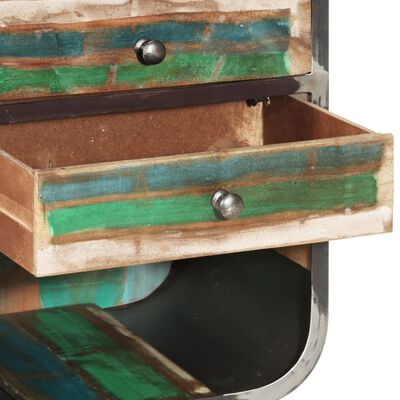 vidaXL Highboard Multicolor 15.7"x11.8"x49.6" Solid Wood Reclaimed