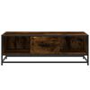 vidaXL Coffee Table Smoked Oak Engineered Wood and Metal Low Profile