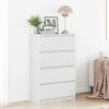 vidaXL Sideboard High gloss white Chipboard Medium Sideboard