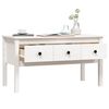 vidaXL Coffee Table White Solid Pine Wood Medium Coffee Table