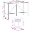 vidaXL Garden Bar Set Grey PE Rattan Large Removable Covers