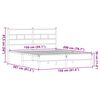 vidaXL Bed Frame Brown oak Steel and engineered wood King Bed Frame