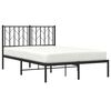 vidaXL Bed Frame Black Powder-Coated Steel Small Double Bed Frame