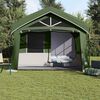 vidaXL Family Tent Green and White 244.09 x 126.77 x 94.49 in