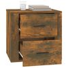 vidaXL Bedside Cabinet Smoked oak Engineered wood 19.7 in wide