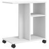 vidaXL Side Table White Engineered wood Small Side Table Rectangular