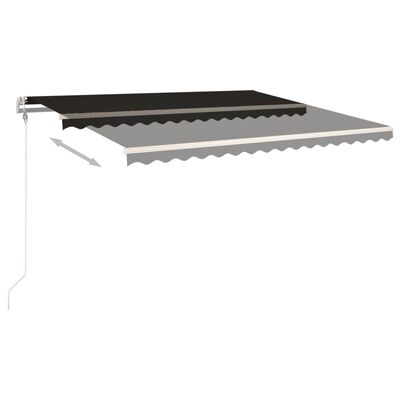 vidaXL Automatic Retractable Awning 157.5"x118.1" Anthracite