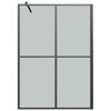 vidaXL Walk-in Shower Screen 55.1"x76.8" Dark Tempered Glass
