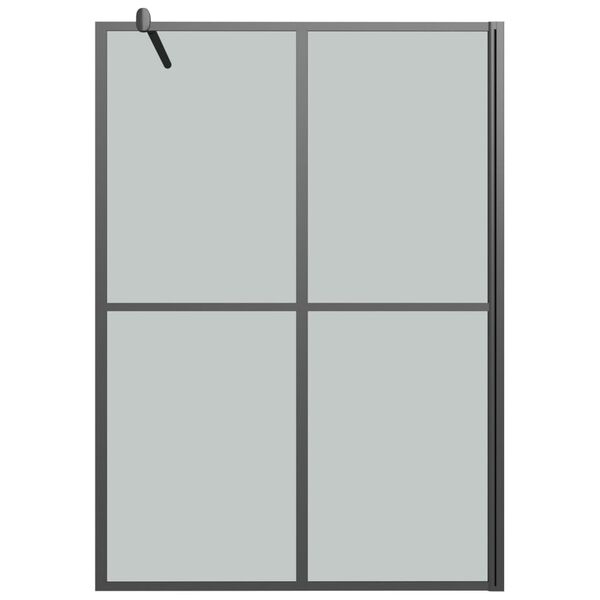 vidaXL Walk-in Shower Screen 55.1"x76.8" Dark Tempered Glass
