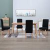 vidaXL Dining Chair Set of 4 Black Fabric and wood Standard Ergonomic