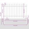 vidaXL Garden Fence 7 pcs White 39.04 x 3.94 ft Powder-coated Steel