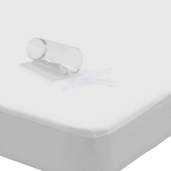 vidaXL Mattress Protector White 100% Polyester with TPU backing