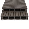 vidaXL WPC Hollow Decking Boards with Accessories 52.5 '&sup2; 7.2 ' Dark Brown (8x45003)