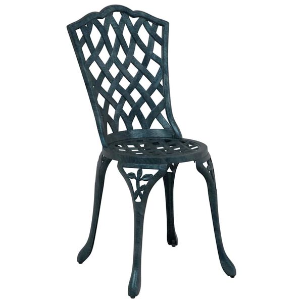 vidaXL Garden Chair 2 pcs Green 39 x 40 x 87cm Aluminium