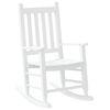 vidaXL Rocking Chair Set of 2 White Solid Poplar wood Small Durable