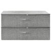 vidaXL Storage Boxes 2 pcs  Fabric 27.6x15.7x7.1" Grey