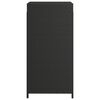 vidaXL Trash Bin Black 15.7"x15.7"x31.5" Poly Rattan