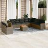 vidaXL Garden Sofa Set Grey, Dark Grey