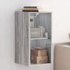 vidaXL Wall Cabinet Grey Sonoma Engineered wood, glass Medium