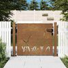 vidaXL Garden Gate 41.3x41.3" Corten Steel Grass Design