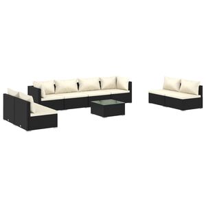 vidaXL Garden Lounge Set Black
