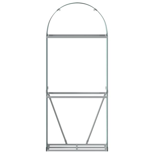 vidaXL Log Holder Green 31.5"x17.7"x74.8" Galvanized Steel