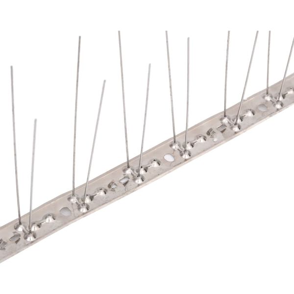 vidaXL 2-row Stainless Steel Bird & Pigeon Spikes Set of 6 10 Feet