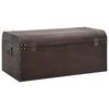 vidaXL Treasure Chest Dark brown Plywood, Fir veneered engineered wood