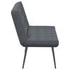 vidaXL Bench Dark Grey Velvet, Metal, Plywood 43.3 in x 29.1 in x 33.1 in